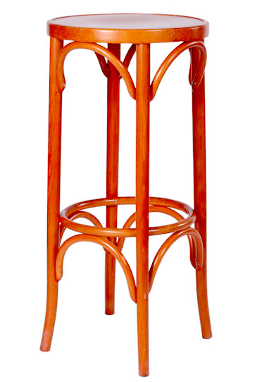 Barhocker "Sinatra",Chrome mit rotem/weissem Polster